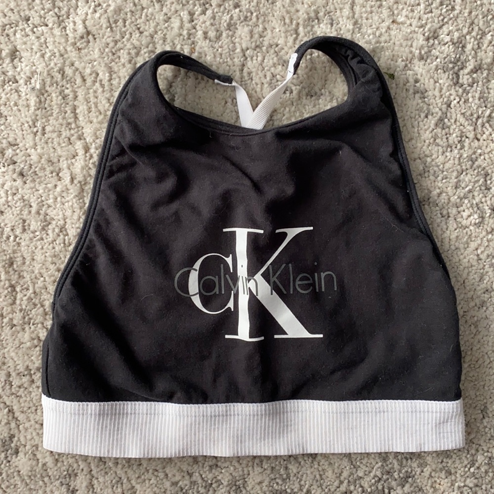 ✌🏼Calvin Klein Black High Neck Bra Small